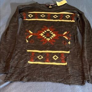 Aztec print sweater